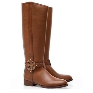 Tory Burch Brown Leather Knee-High Boots